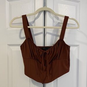 Kendall & Kylie Rust Crop Top